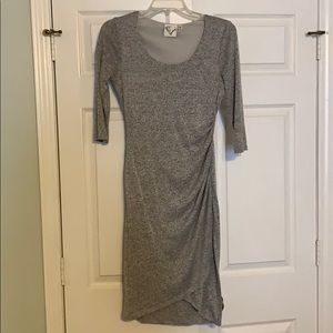 Gray tulip hemmed dress